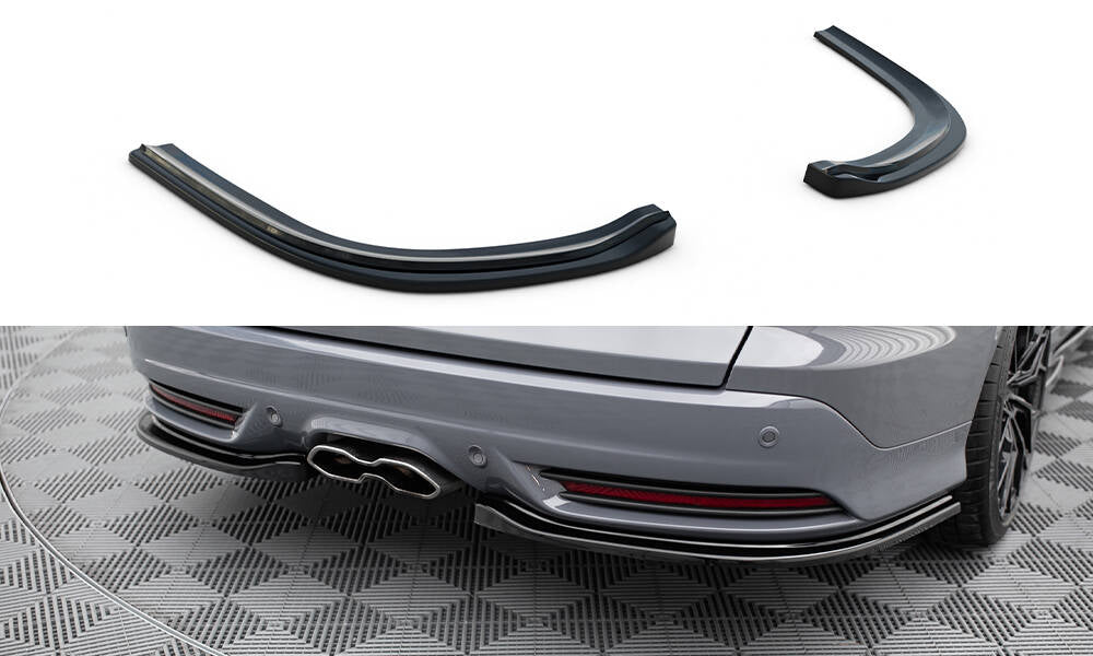 Heck Ansatz Flaps Diffusor passend für Ford Focus ST Kombi Mk3 / Mk3 Facelift schwarz Hochglanz – Ansicht 2