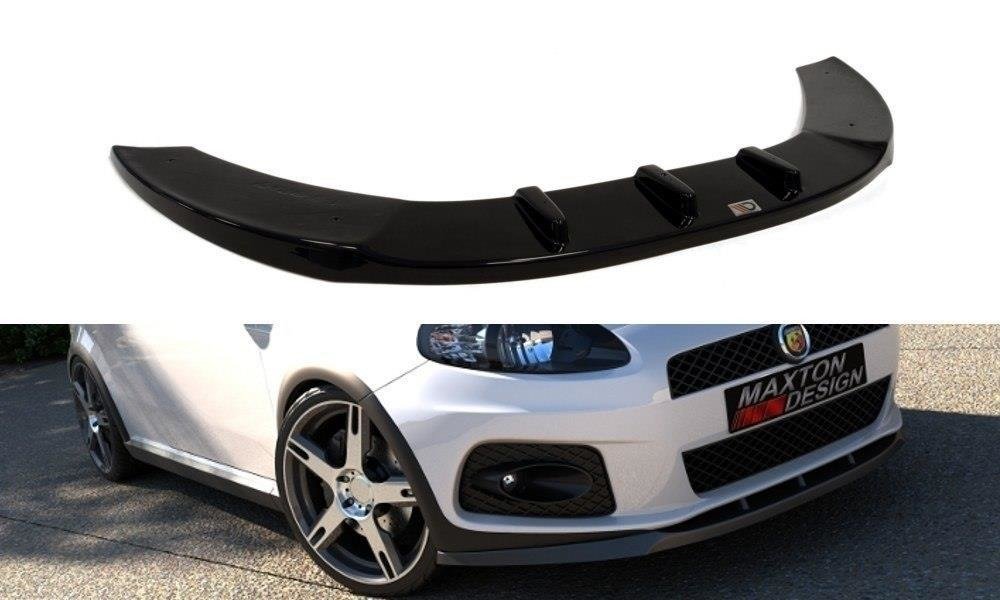 Street+ Spoilerlippe Front Ansatz V.1 passend für FIAT GRANDE PUNTO ABARTH schwarz Hochglanz – Ansicht 2