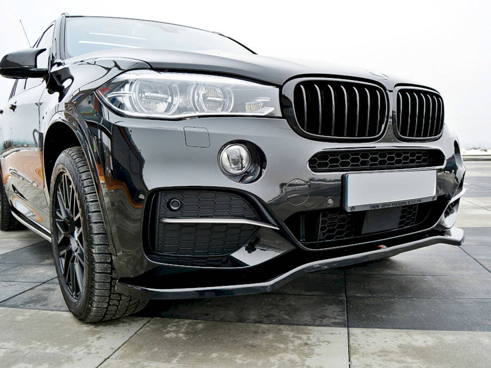 Street+ Spoilerlippe Front Ansatz V.1 passend für BMW X5 F15 M Paket schwarz Hochglanz – Ansicht 2