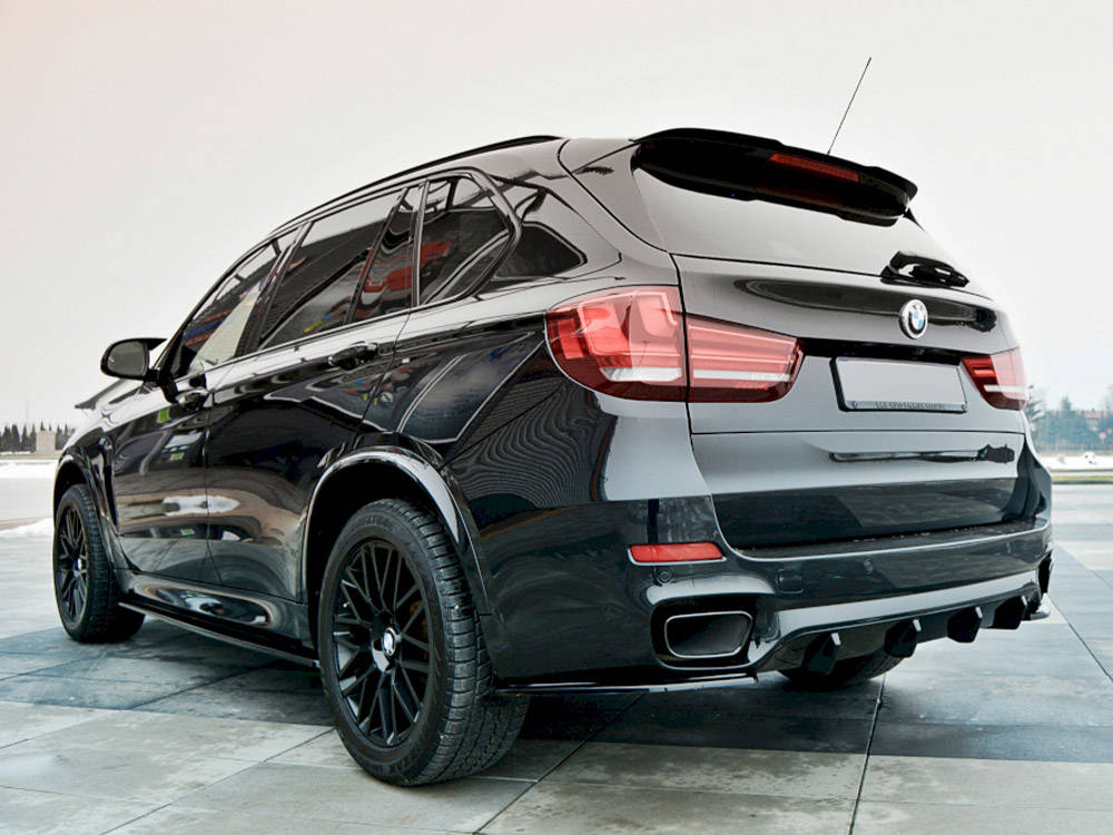 Diffusor Heck Ansatz passend für BMW X5 F15 M Paket schwarz Hochglanz – Ansicht 2