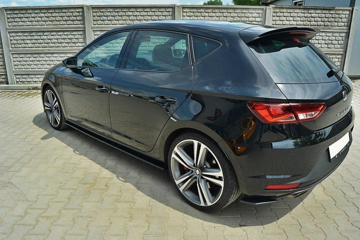 Street+ Seitenschweller Leisten passend für SEAT LEON III CUPRA / FR schwarz Hochglanz – Ansicht 3