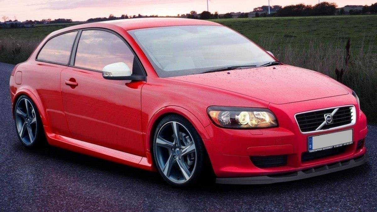 Street+ Spoilerlippe Front Ansatz passend für VOLVO C30 schwarz Hochglanz – Ansicht 1