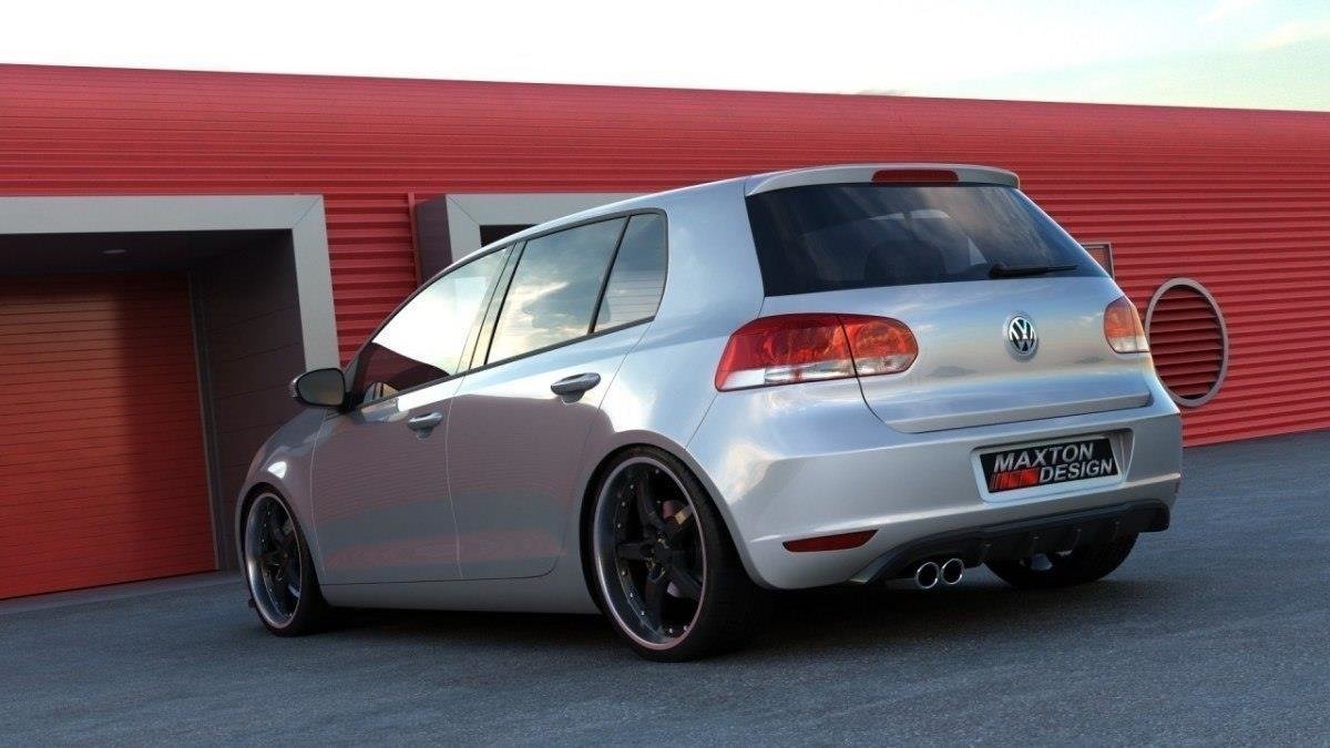 Diffusor Heck Ansatz passend für VW GOLF 6 MIT 1 AUSPUFF schwarz Hochglanz – Ansicht 2