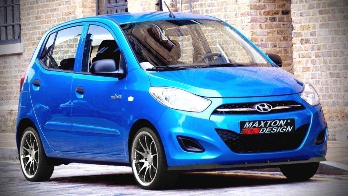 Street+ Spoilerlippe Front Ansatz passend für HYUNDAI I10 MK1 Facelift (2010-2013) schwarz Hochglanz – Ansicht 1