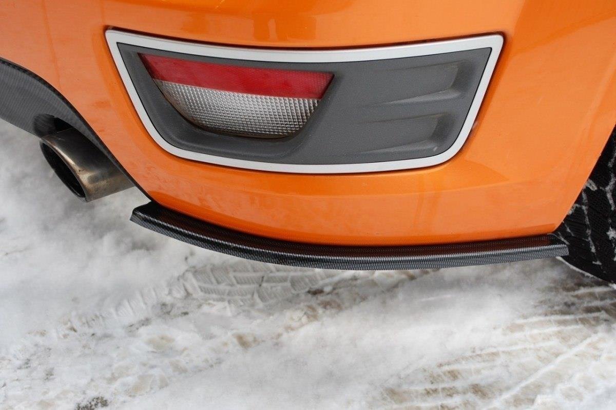 Heck Ansatz Flaps Diffusor passend für Ford Focus ST Mk2 schwarz Hochglanz – Ansicht 2