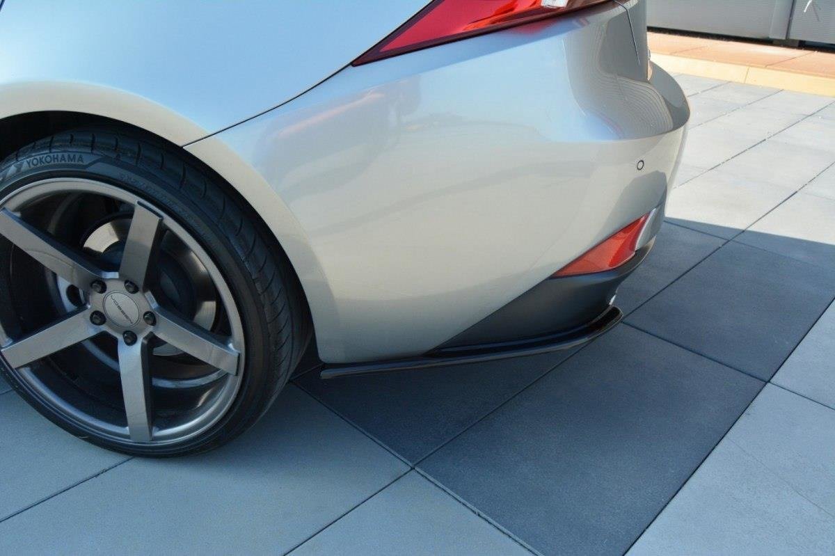 Heck Ansatz Flaps Diffusor passend für Lexus IS Mk3 T schwarz Hochglanz – Ansicht 4
