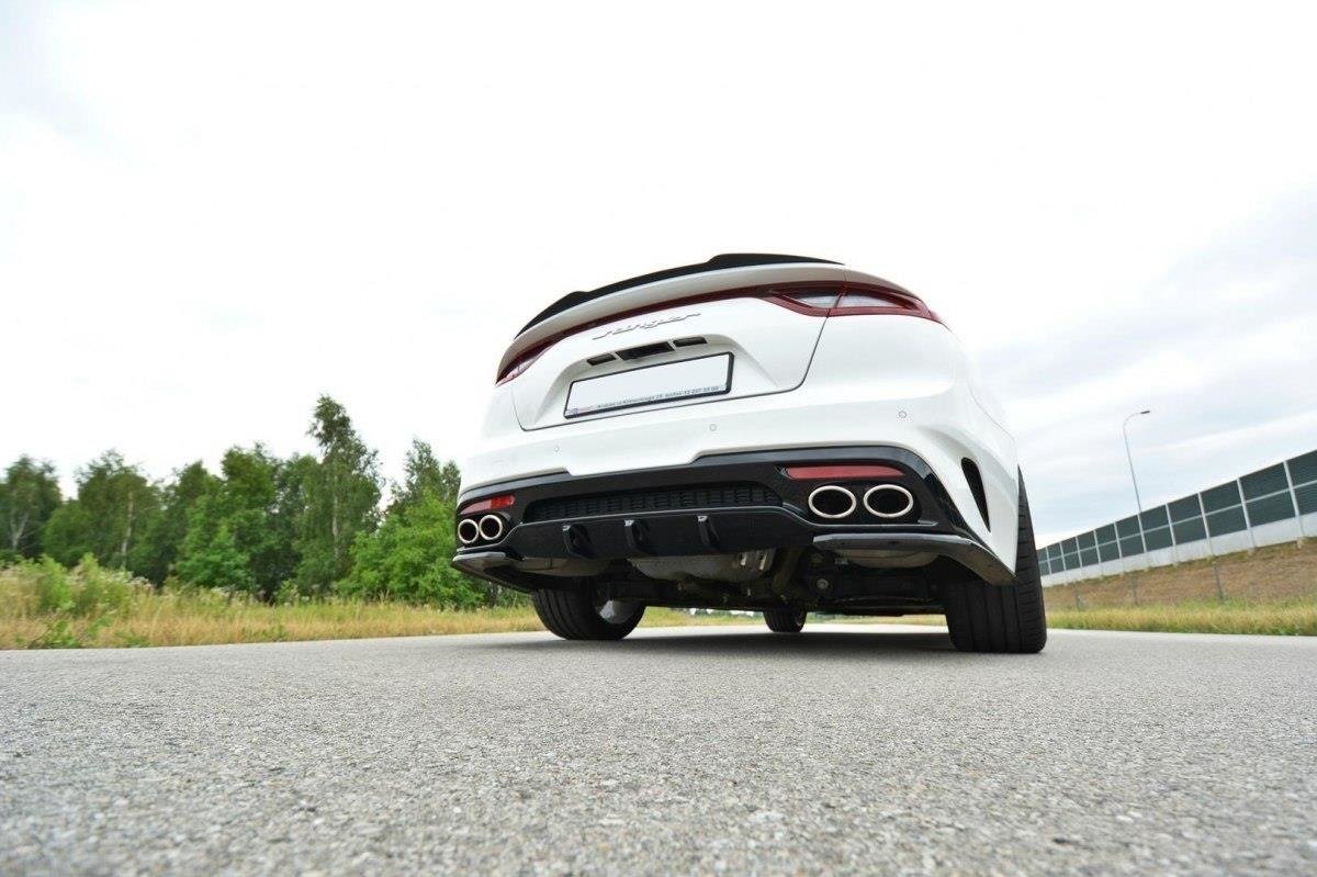 Diffusor Heck Ansatz passend für Kia Stinger Gt / GT-Line Mk1 schwarz Hochglanz – Ansicht 4