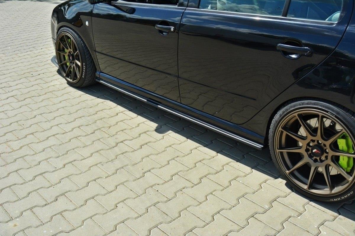 Street+ Seitenschweller Leisten passend für Skoda Fabia RS Mk1 schwarz Hochglanz – Ansicht 3