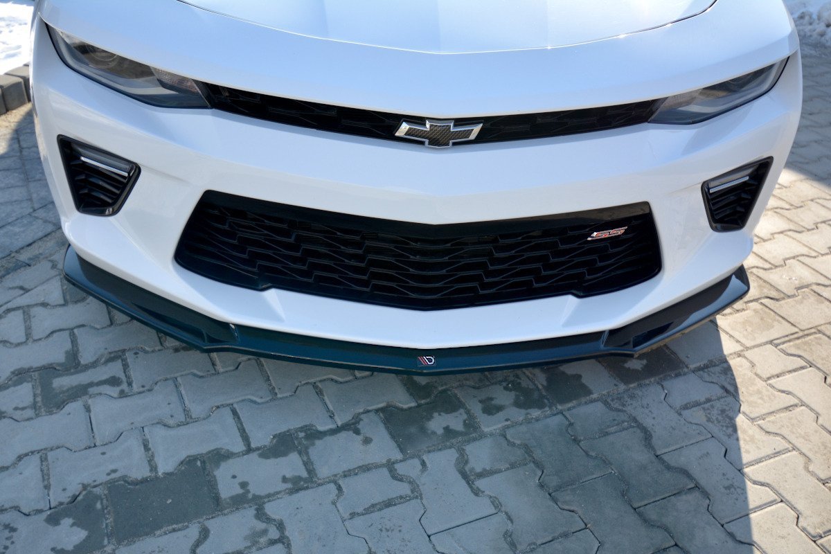 Street+ Spoilerlippe Front Ansatz V.2 passend für CHEVROLET CAMARO 6TH-GEN. PHASE-I 2SS COUPE schwarz Hochglanz – Ansicht 4