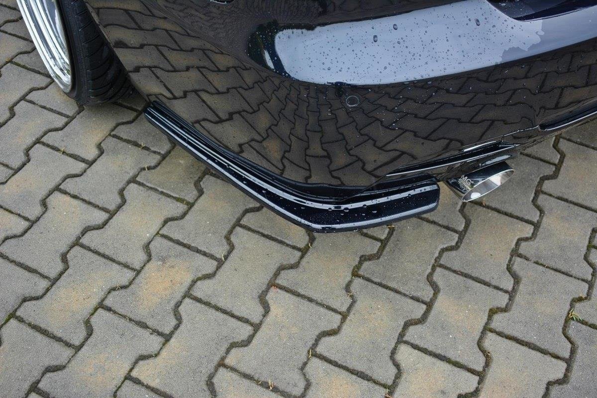 Heck Ansatz Flaps Diffusor passend für BMW 3er E92 M Paket FACELIFT schwarz Hochglanz – Ansicht 5