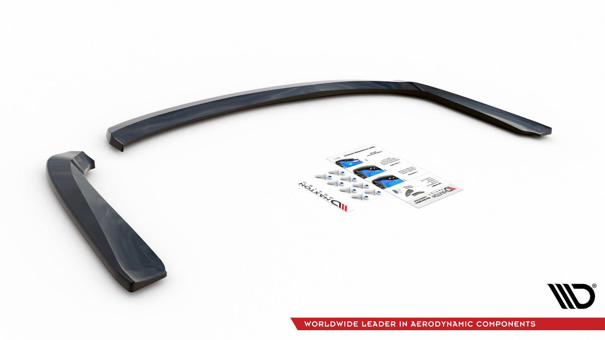 Heck Ansatz Flaps Diffusor passend für Mistubishi Lancer Sportback Mk8 schwarz Hochglanz – Ansicht 5