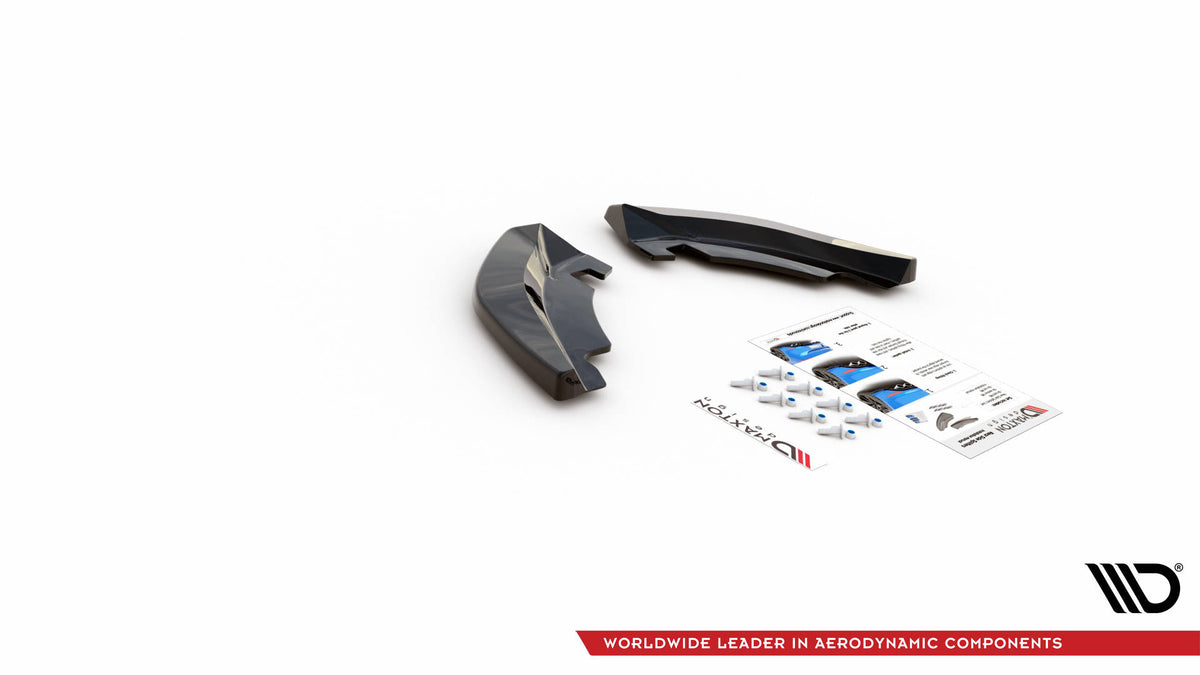 Heck Ansatz Flaps Diffusor passend für VW T-Roc Mk1 schwarz Hochglanz – Ansicht 5