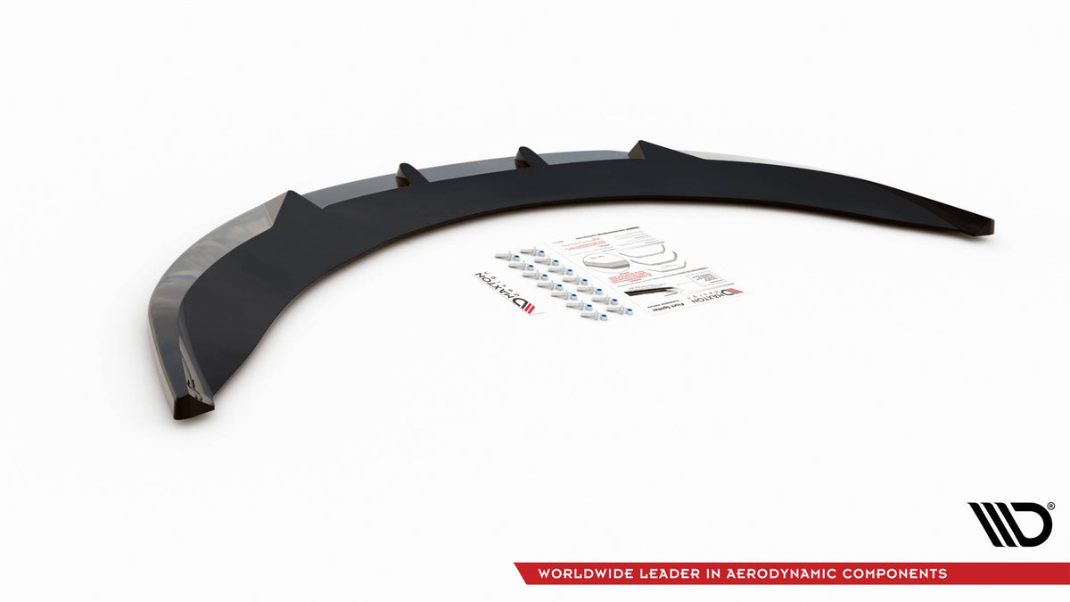 Street+ Spoilerlippe Front Ansatz V.1 passend für Seat Exeo schwarz Hochglanz – Ansicht 6