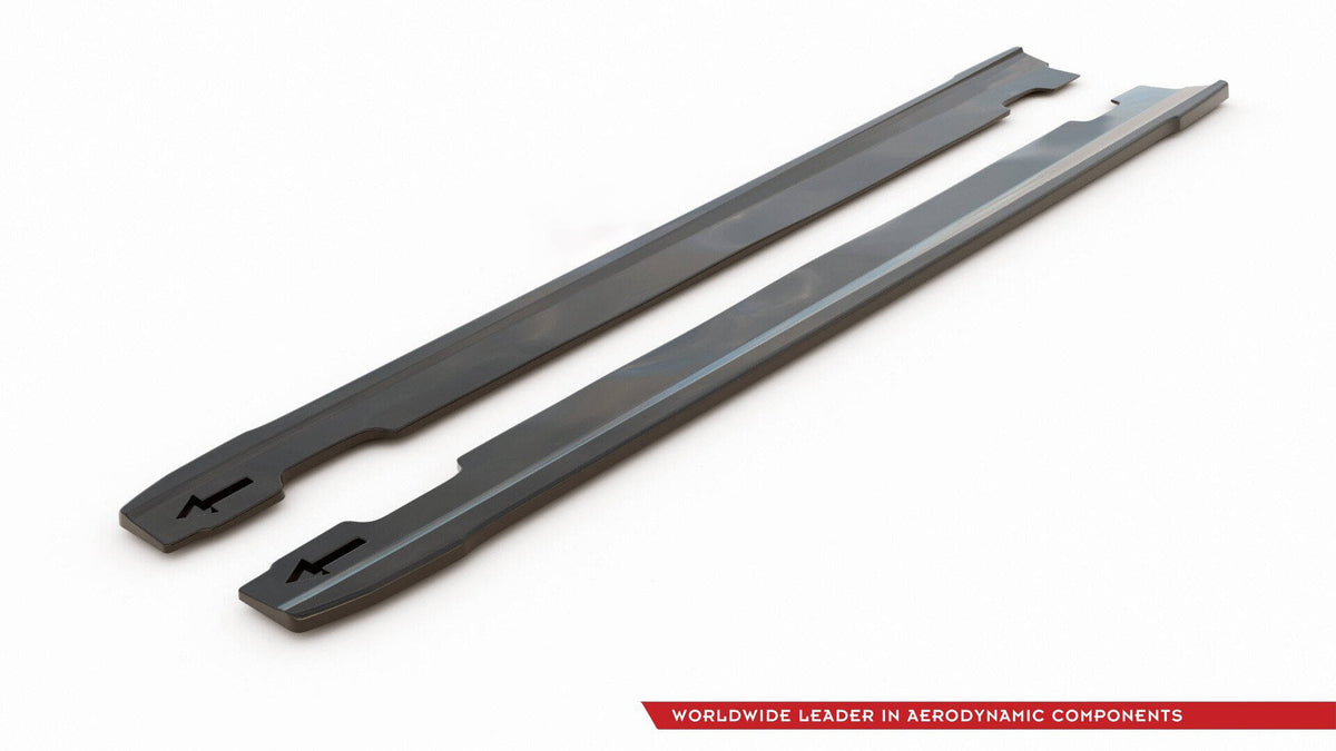 Street+ Seitenschweller Leisten passend für V.4 Hyundai I30 N / N-Line Hatchback / Fastback Mk3 / Mk3 Facelift schwarz Hochglanz – Ansicht 6