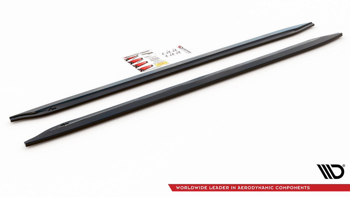 Street+ Seitenschweller Leisten passend für V.1 passend für BMW M3 Limousine / Touring G80 / G81 schwarz Hochglanz – Ansicht 6