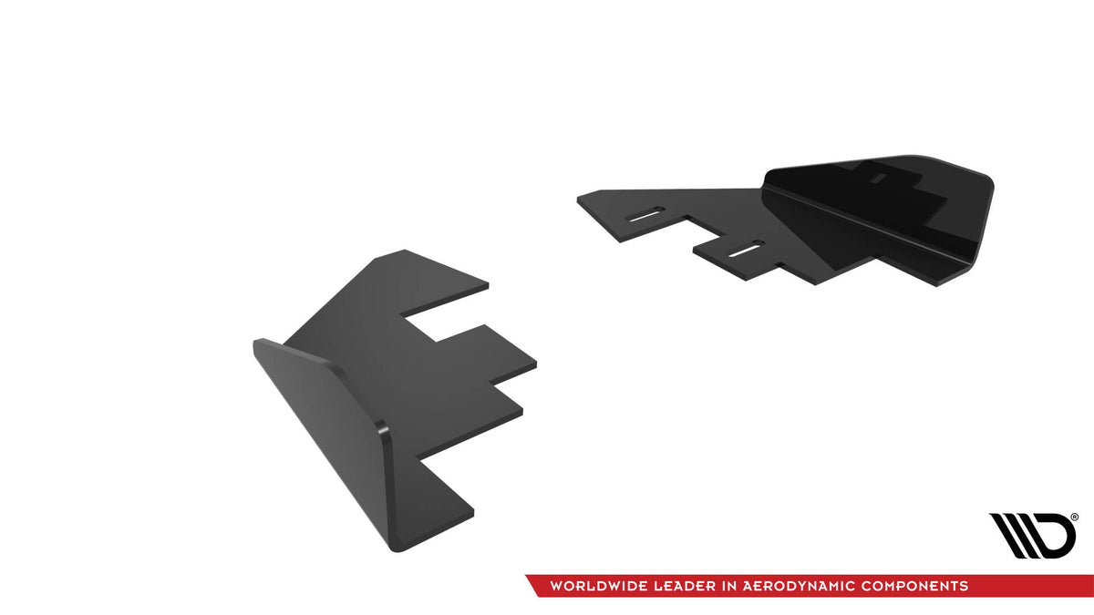 Hintere Seiten Flaps passend für Audi S3 Sportback 8Y Facelift schwarz Hochglanz – Ansicht 5