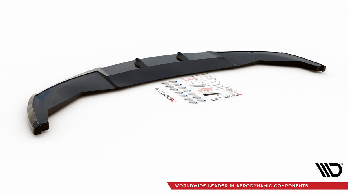 Street+ Spoilerlippe Front Ansatz V.1 passend für BMW 7 M-Paket F01 schwarz Hochglanz – Ansicht 6
