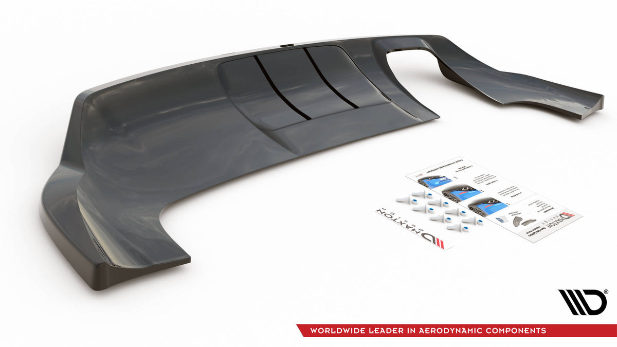 Street+ Mittlerer Diffusor RACE passend für Audi Q3 Sport 8U Facelift schwarz Hochglanz – Ansicht 6