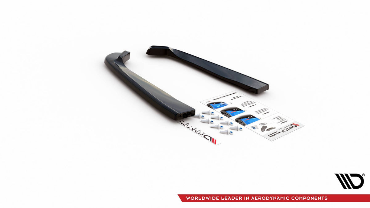Heck Ansatz Flaps Diffusor passend für Ford Mustang Mk. 6 Facelift schwarz Hochglanz – Ansicht 5