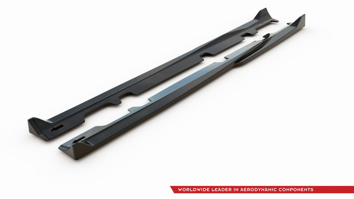 Street+ Seitenschweller Leisten passend für V.4 Ford Fiesta Mk8 ST / ST-Line schwarz Hochglanz – Ansicht 6