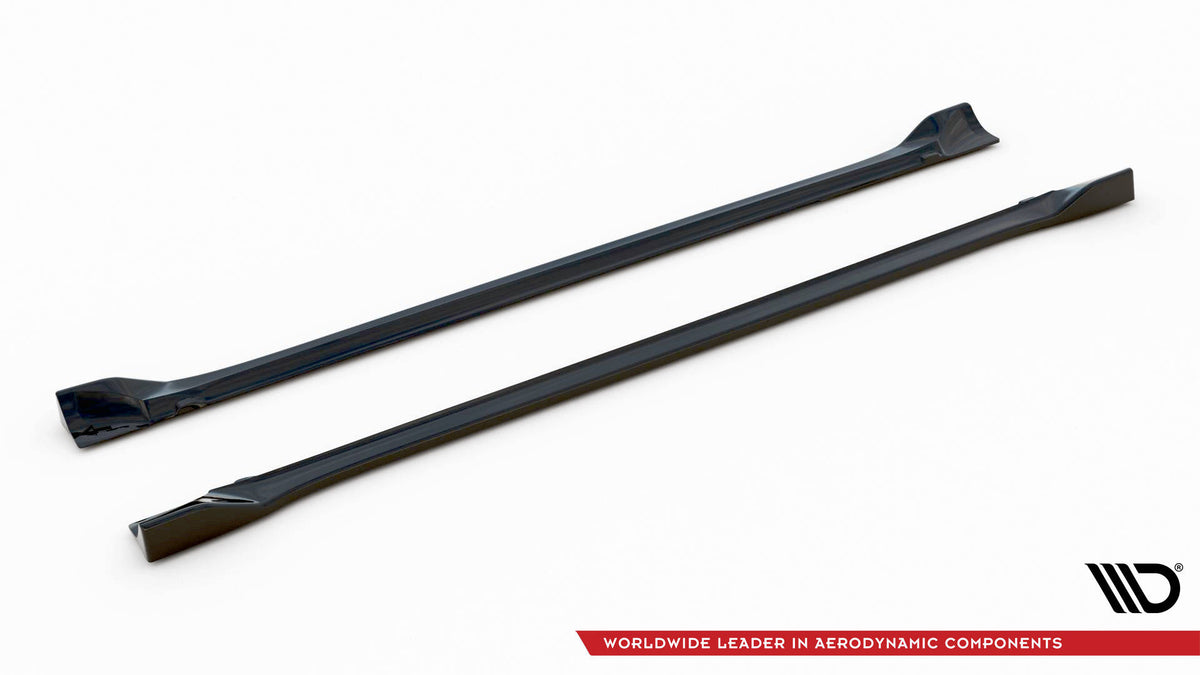 Street+ Seitenschweller Leisten passend für Dodge Challenger SRT Hellcat Widebody Mk3 schwarz Hochglanz – Ansicht 6