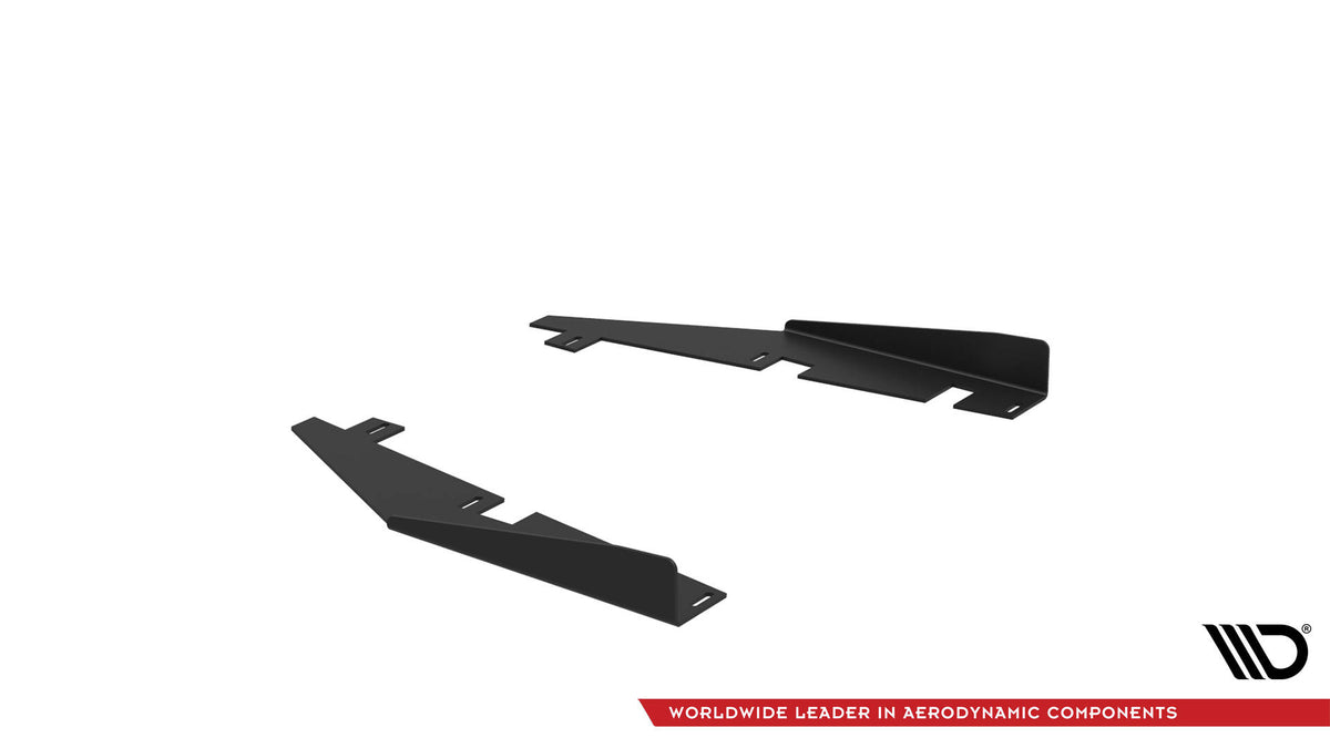 Hintere Seiten Flaps passend für Kia Stinger GT-Line Mk1 schwarz Hochglanz – Ansicht 6