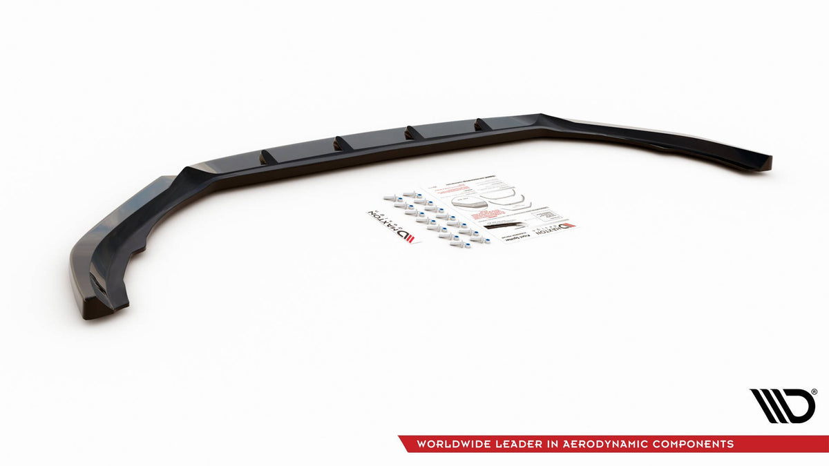 Street+ Spoilerlippe Front Ansatz V.1 passend für Volvo V90 Mk2 schwarz Hochglanz – Ansicht 5