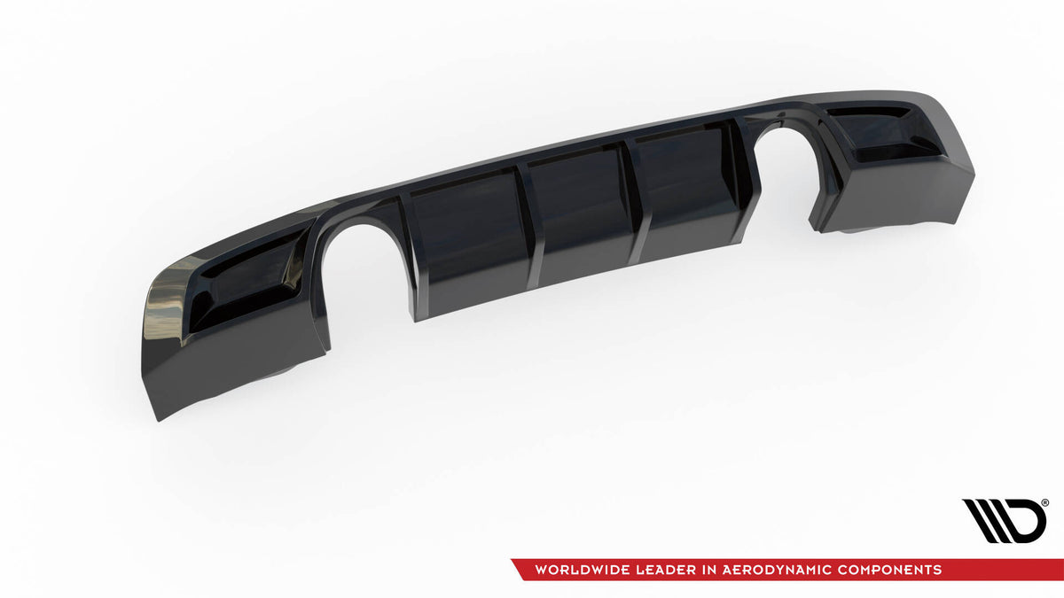 Diffusor Heck Ansatz passend für Audi TT S-Line 8S schwarz Hochglanz – Ansicht 8