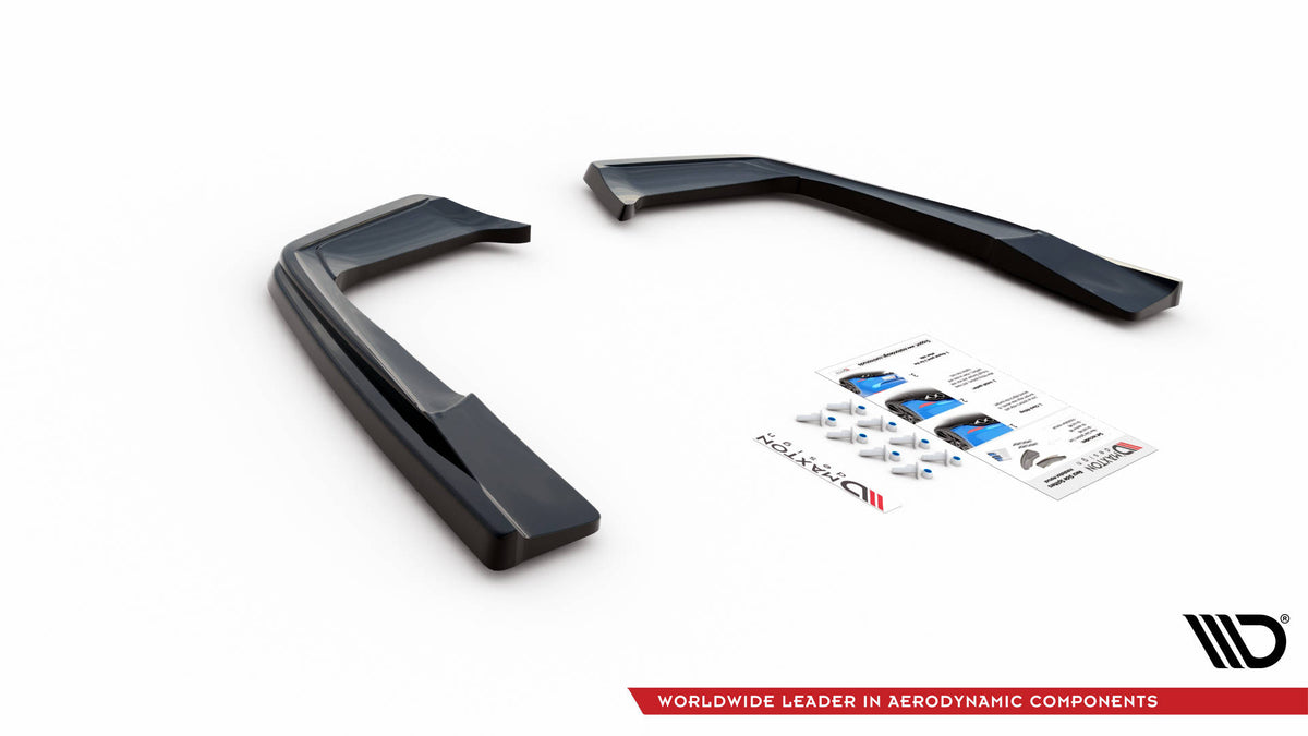 Heck Ansatz Flaps Diffusor passend für Mercedes-AMG C 63 AMG Coupe AMG Aero Pack C205 Facelift schwarz Hochglanz – Ansicht 5