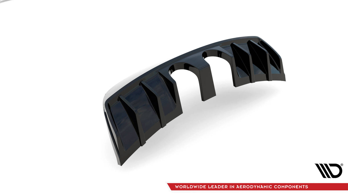 Diffusor Heck Ansatz passend für Seat Leon Cupra/ FR Mk2 schwarz Hochglanz – Ansicht 6