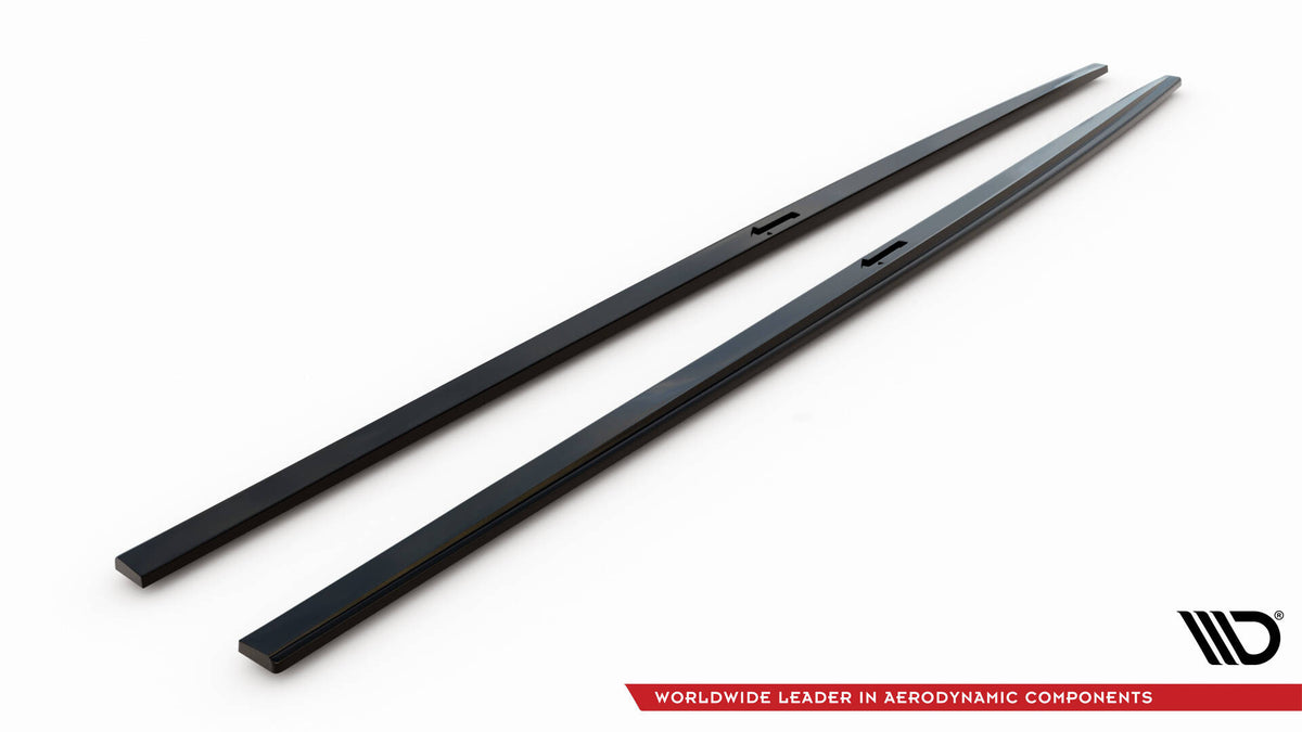 Street+ Seitenschweller Leisten passend für Audi A7 S-Line C8 / S7 C8 / C8 Facelift / S7 Facelift schwarz Hochglanz – Ansicht 6
