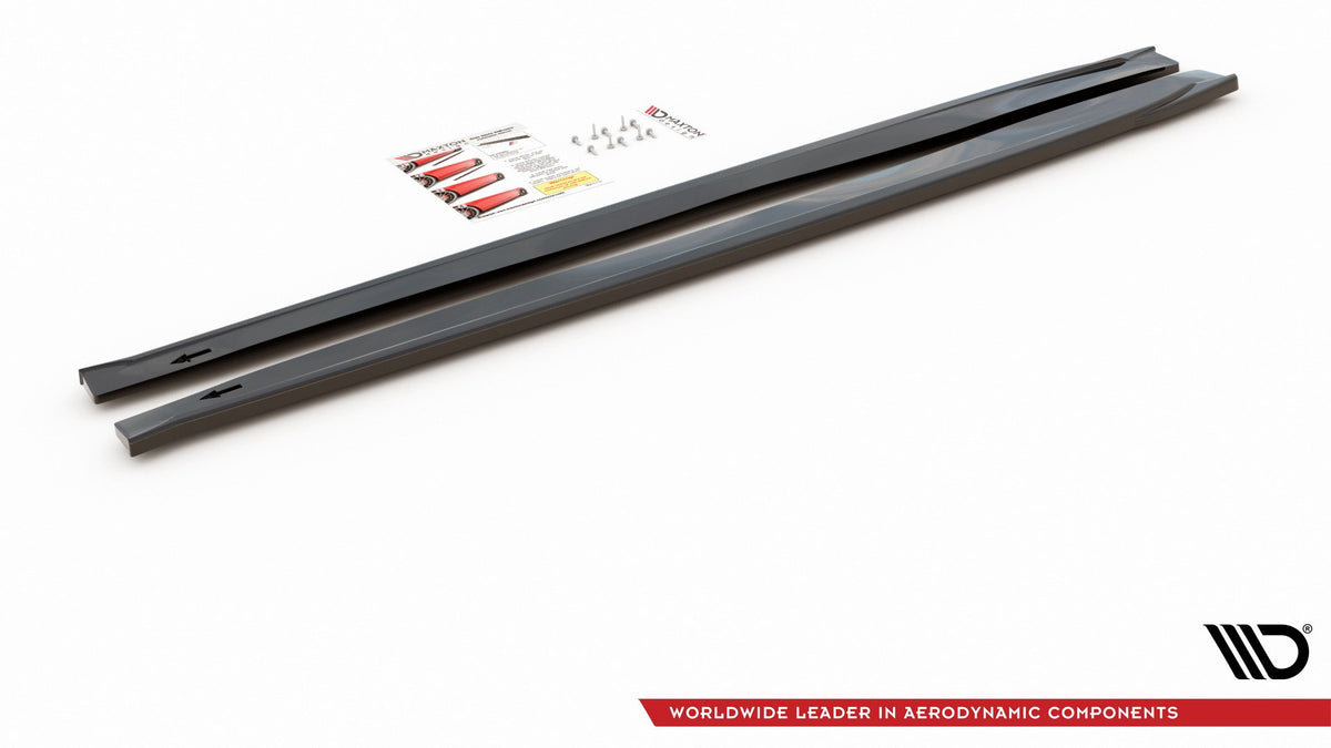 Street+ Seitenschweller Leisten passend für Abarth 124 Spider schwarz Hochglanz – Ansicht 8