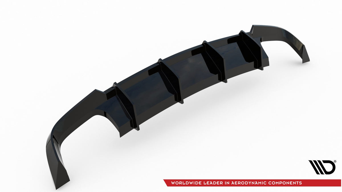 Diffusor Heck Ansatz V.1 passend für Audi S6 C7 Facelift schwarz Hochglanz – Ansicht 11