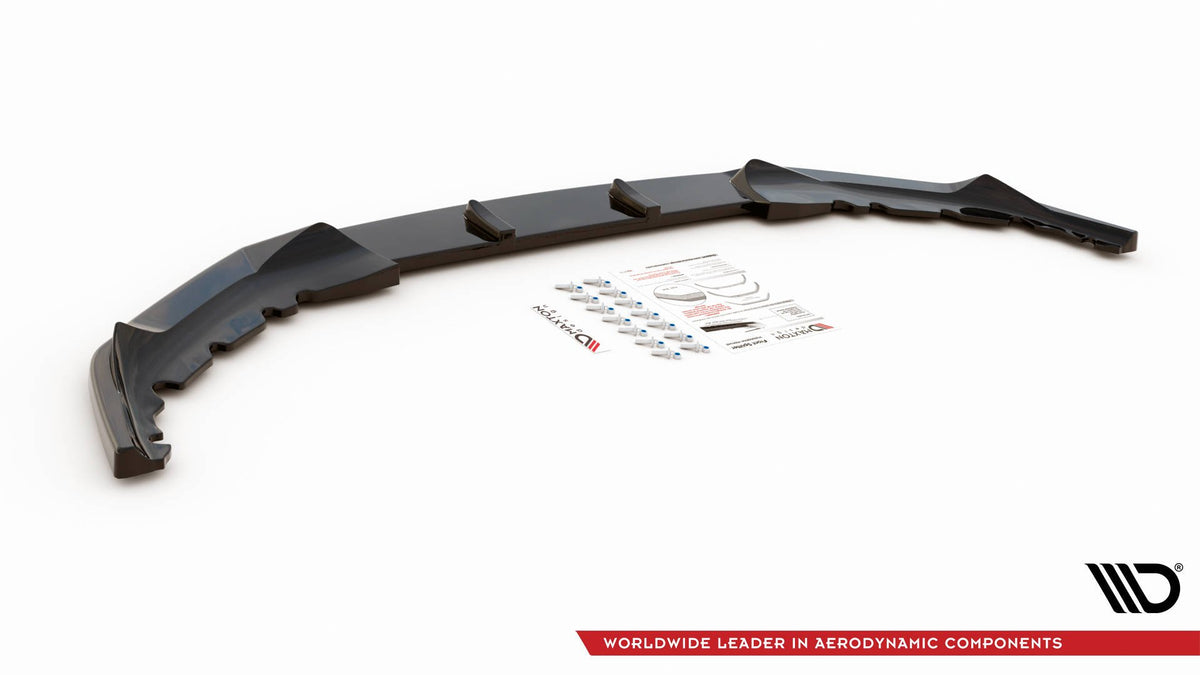 Street+ Spoilerlippe Front Ansatz V.1 passend für BMW 5er M-Paket / M550i / M550d Limousine / Touring G30 / G31 Facelift schwarz Hochglanz – Ansicht 5