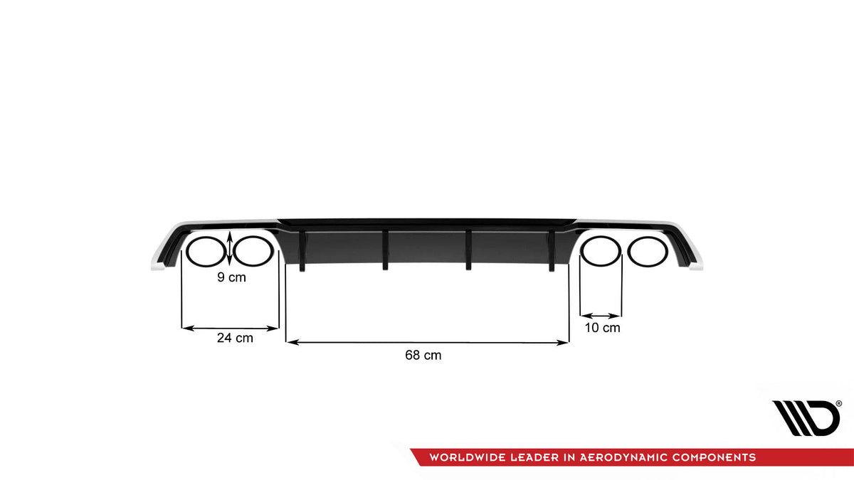 Diffusor Heck Ansatz V.3 passend für Seat Leon Cupra ST Mk3 FL – Ansicht 7