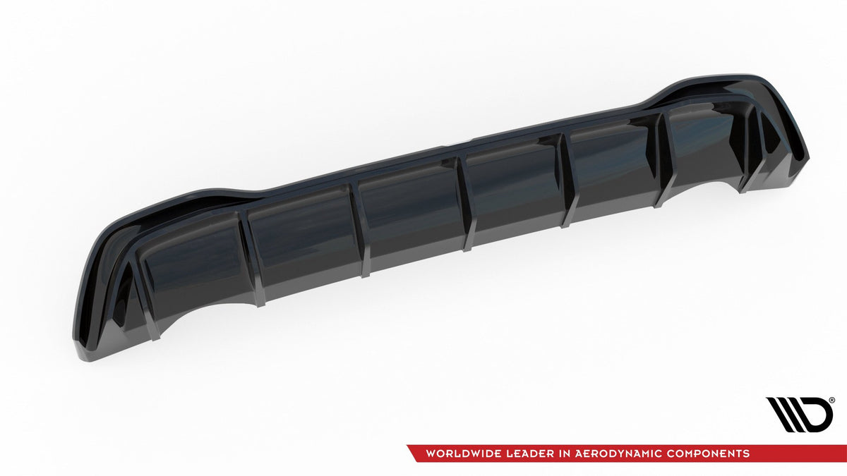 Diffusor Heck Ansatz passend für VW Golf Hatchback Mk8 Facelift schwarz Hochglanz – Ansicht 8