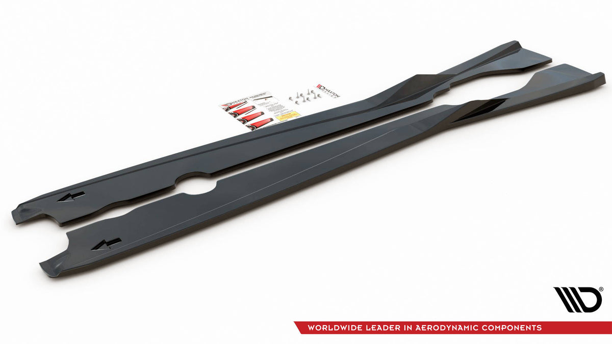 Street+ Seitenschweller Leisten passend für Chevrolet Corvette C8 schwarz Hochglanz – Ansicht 6