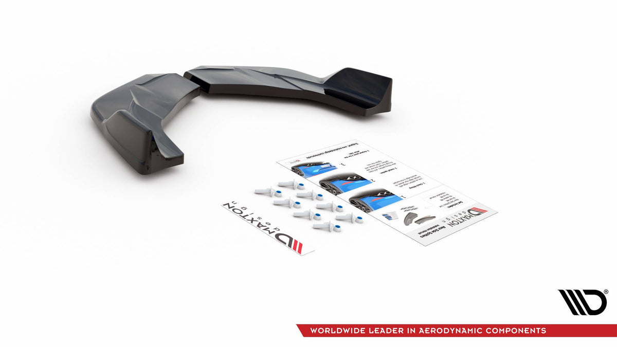 Heck Ansatz Flaps Diffusor V.4 passend für Hyundai I30 N Mk3 Hatchback schwarz Hochglanz – Ansicht 9