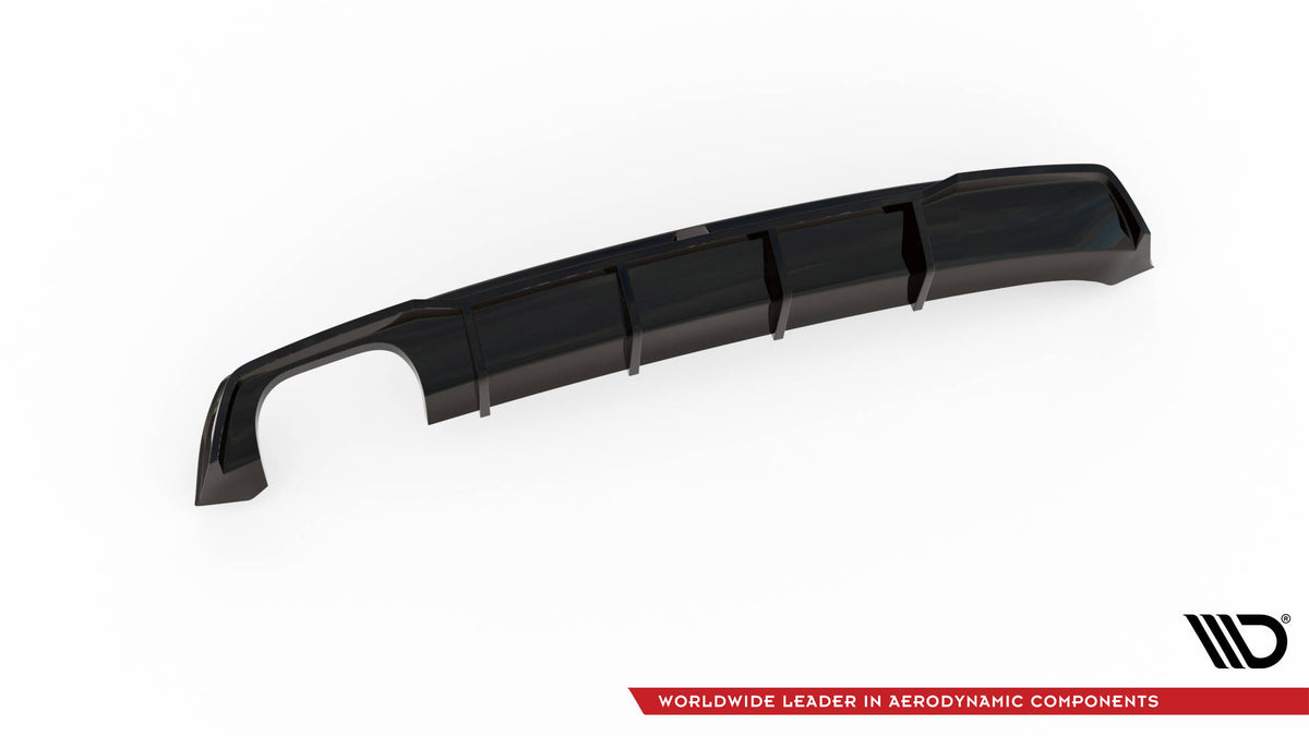 Diffusor Heck Ansatz passend für Seat Leon FR Sportstourer Mk3 schwarz Hochglanz – Ansicht 7