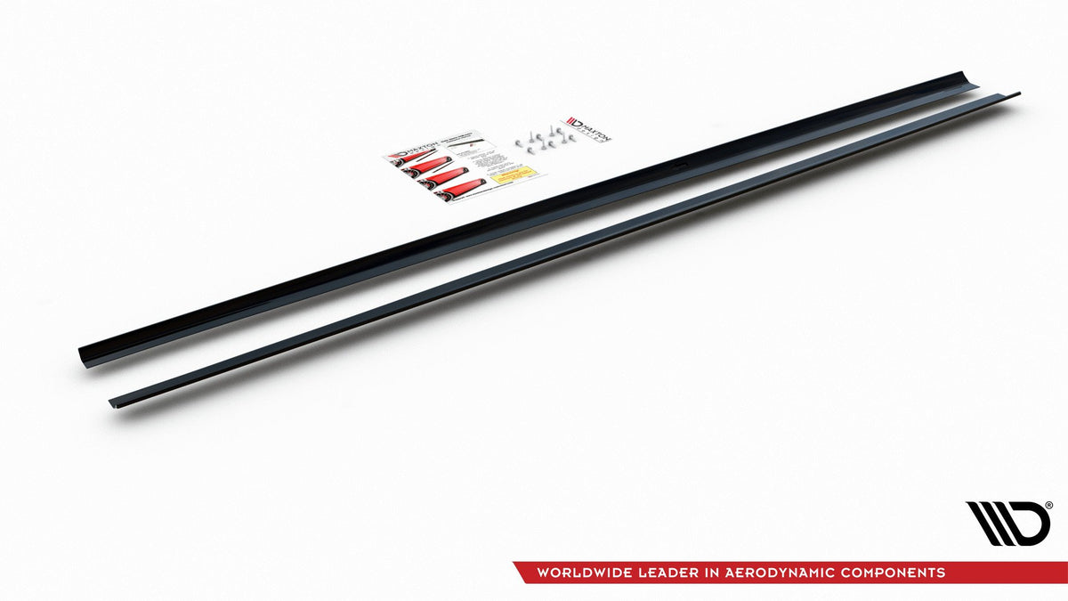 Side Skirts Diffusers VW Polo GTI / R-line Mk6 schwarz Hochglanz – Ansicht 11