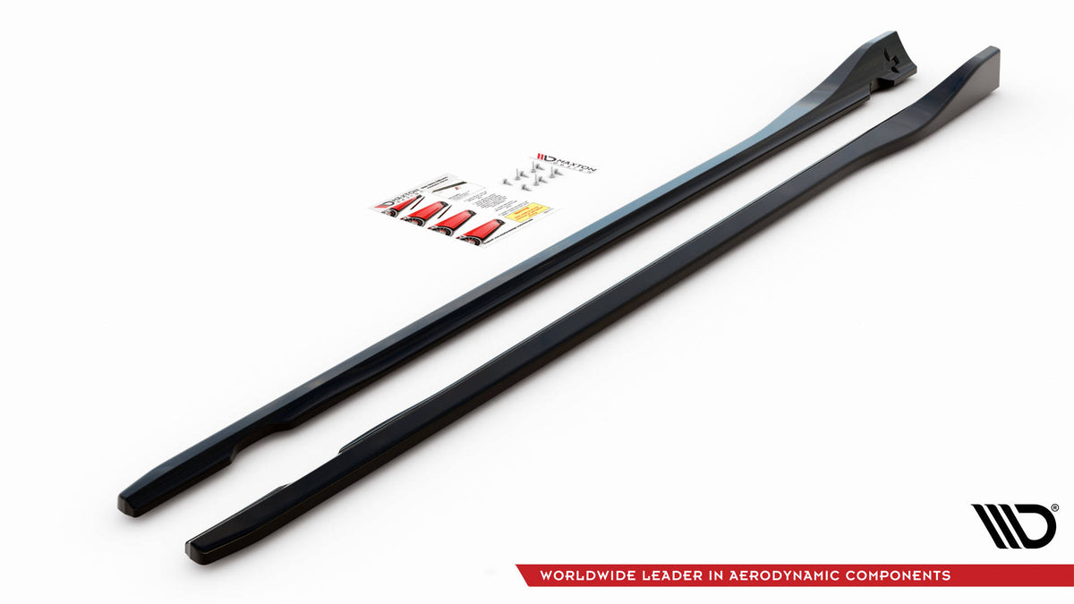 Street+ Seitenschweller Leisten passend für Dodge Challenger GT Mk3 Facelift schwarz Hochglanz – Ansicht 6