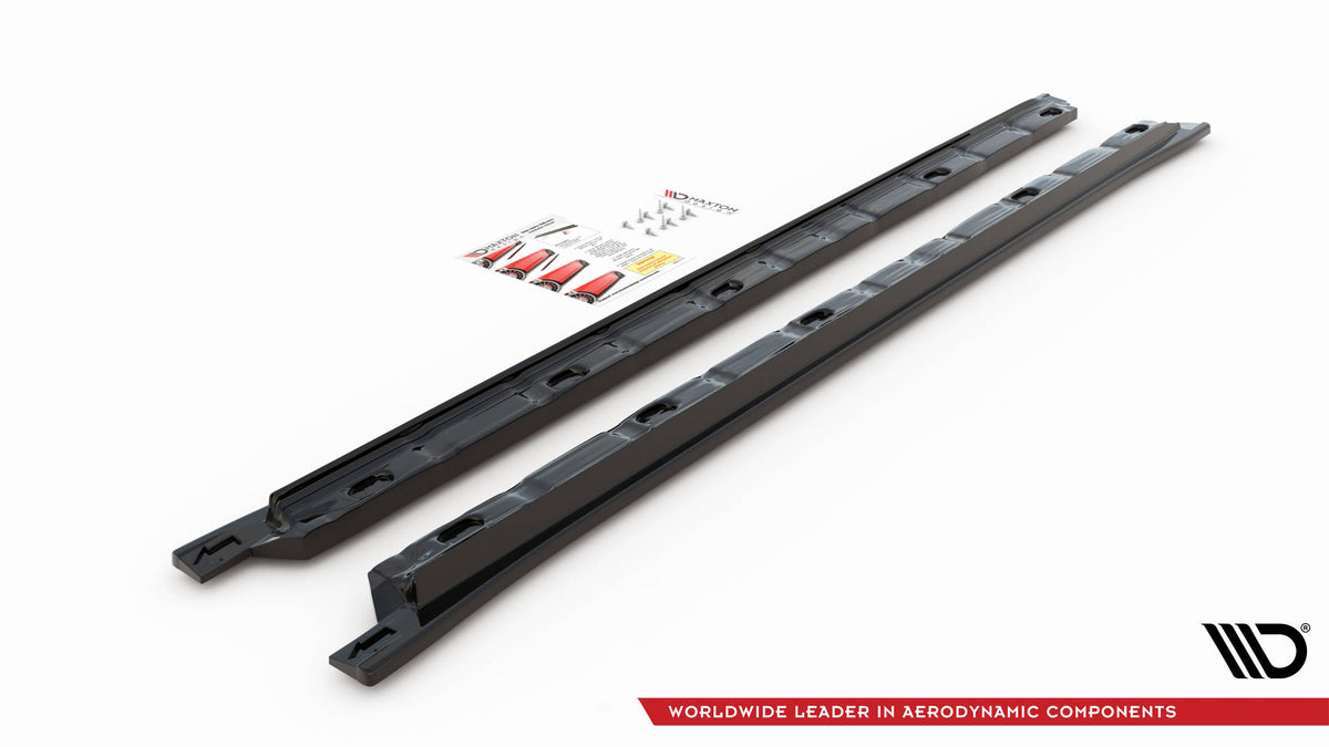 Street+ Seitenschweller Leisten passend für VW Tiguan Mk2 schwarz Hochglanz – Ansicht 6