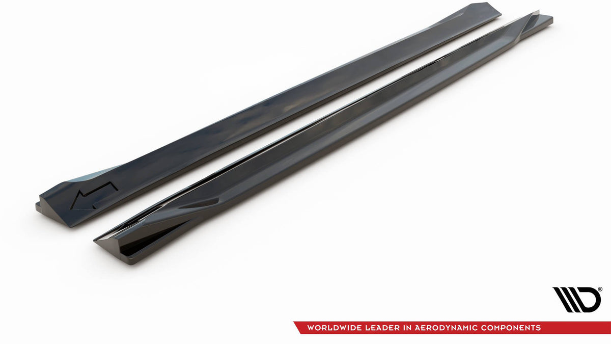 Street+ Seitenschweller Leisten passend für Volvo XC60 Mk2 R-Design schwarz Hochglanz – Ansicht 6