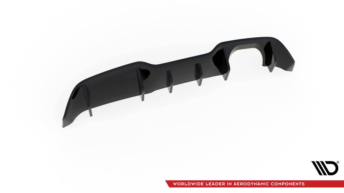 Diffusor Heck Ansatz passend für Ford Fiesta ST (5-Türige version) Mk7 Facelift schwarz Hochglanz – Ansicht 8