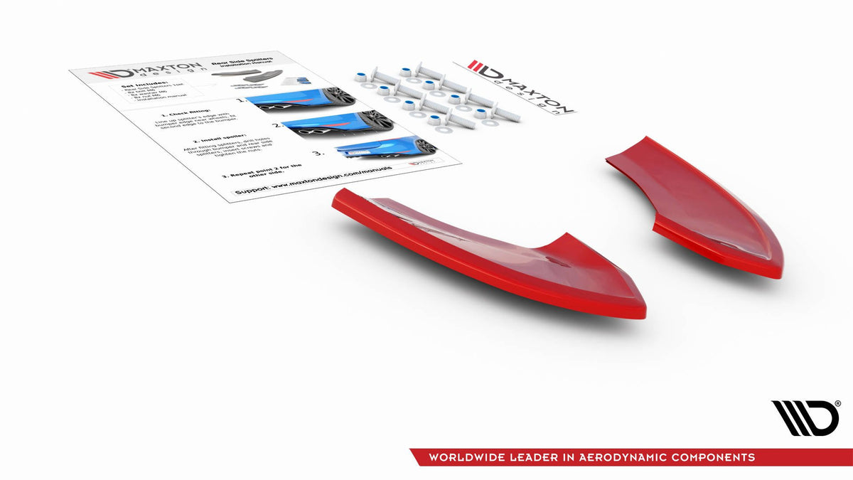 Heck Ansatz Flaps Diffusor passend für VW Golf 7 GTI TCR schwarz Hochglanz – Ansicht 12