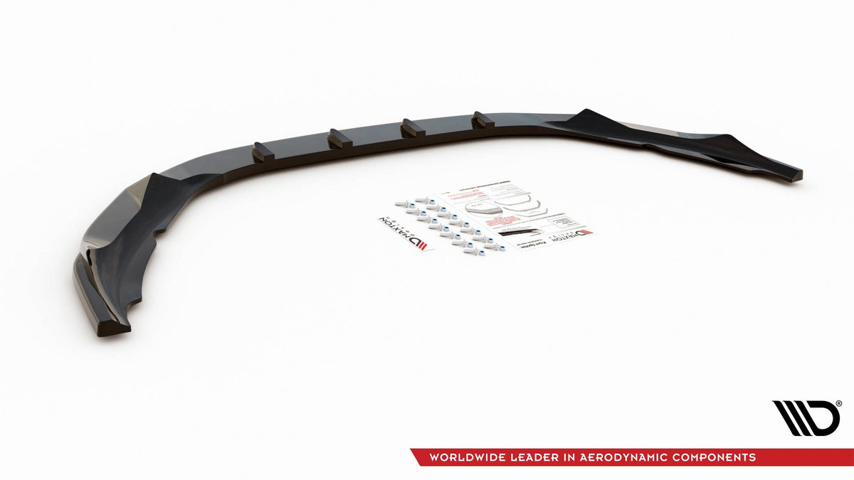 Street+ Spoilerlippe Front Ansatz V.1 passend für Volvo S60 R-Design Mk2 Facelift schwarz Hochglanz – Ansicht 5