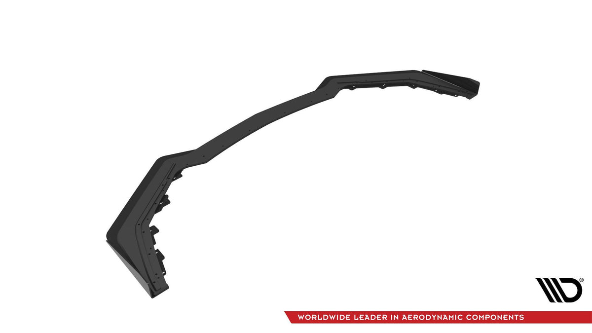 Street Pro Street+ Spoilerlippe Front Ansatz passend für V.1 passend für + Flaps Ford Mustang GT Mk6 Facelift schwarz Hochglanz – Ansicht 5