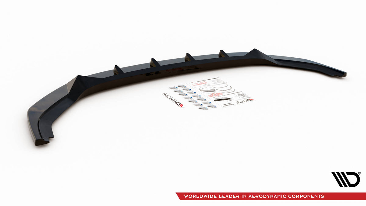 Street+ Spoilerlippe Front Ansatz V.1 passend für VW T6.1 schwarz Hochglanz – Ansicht 5