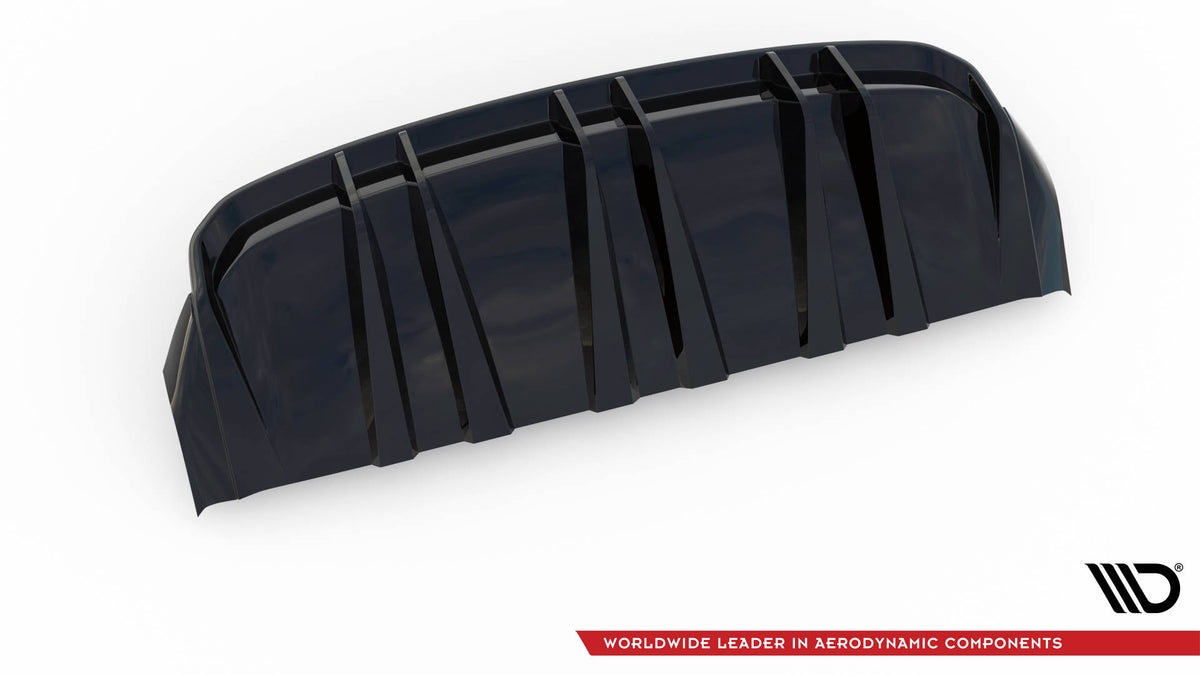 Diffusor Heck Ansatz passend für Audi e-Tron GT / RS GT Mk1 schwarz Hochglanz – Ansicht 11