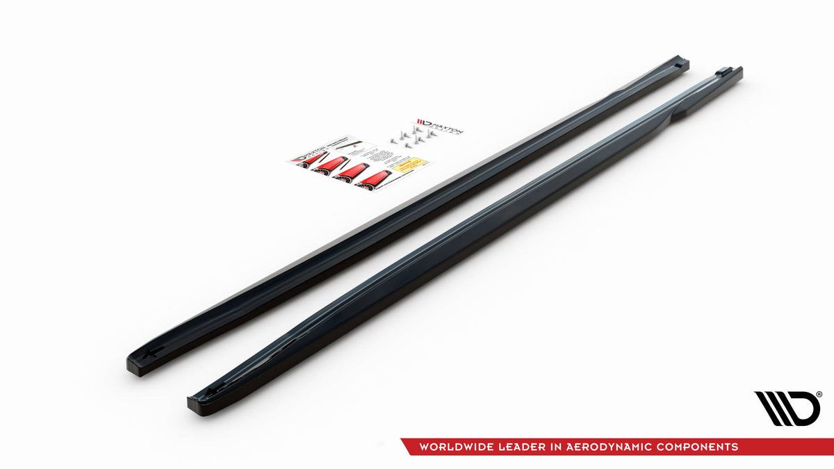 Street+ Seitenschweller Leisten passend für Honda Civic Mk9 schwarz Hochglanz – Ansicht 5